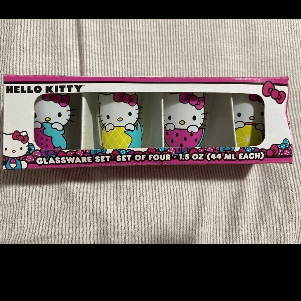 Hello Kitty Shot Glasses Fruit Set of 4